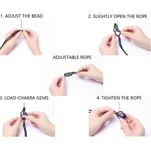 Collar de Moda con Piedras Naturales de 2-3 cm, Cristal Rosa, Amatista, Ojo de Tigre, Collar Ajustable con Cadena para Suéter - Product Image 2