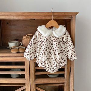 Engepapa Tutina Invernale da Neonato in Velluto Stampato Body a Maniche Lunghe Abbigliamento alla Moda per Bambina - Product Image 3