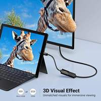 Adaptador Micro USB Macho a Hembra, Cable 4K60Hz HDR 3D Dolby 18Gbps de Alta Velocidad TRS PVC Combinado