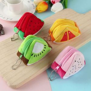 Cartoon <b>Mini</b> Plush Coin Purse Cute Stuffed Cat Fur Circle Wallet Key Pendant Girl Embroidered Bag Kids Gift - Product Image 1
