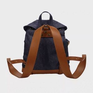 Mochila de Estilo Retro de Alta Gama Personalizada, Hecha de Mezclilla, Bolso de Doble Asa, Mochila de Jeans Multifuncional y Moderna para Mujer - Product Image 4