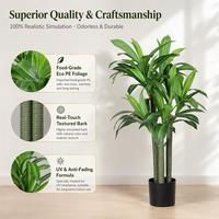 Plante artificielle Oh Arts Dracaena Fragrans à feuilles vertes variées, taille personnalisée, vente en gros d'usine, décoration commerciale