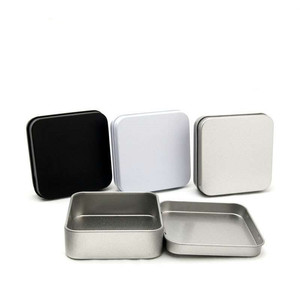 Bán Buôn Tùy Chỉnh Sang Trọng Cấp Thực Phẩm Đồng Bằng Vuông Đen Nhỏ Tin Container Bản Lề Hình Chữ Nhật Bản Lề Nắp Kim Loại Màu Đen Tins - Product Image 5