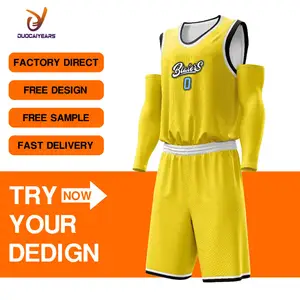 DCY 2024新产品散装篮球球衣橙色黑色透气，黄色球衣篮球，男式篮球制服