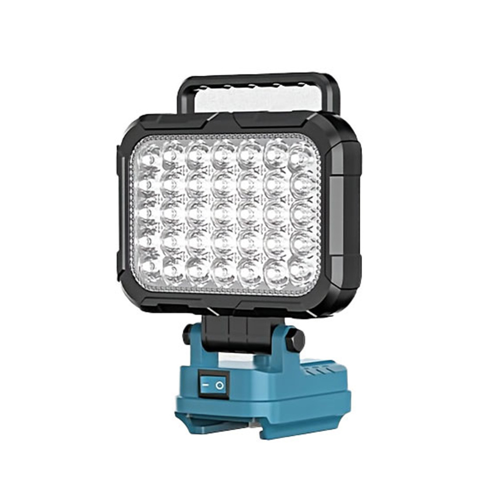 Handle-Type LED Work Light with 21V Tool Battery and Rechargeable Outdoor Lighting Function