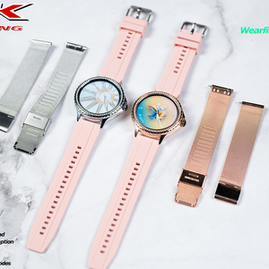 NUOVO 2024 HK27 <span class=keywords><strong>Smartwatch</strong></span> Rosa per Donna, Schermo AMOLED HD da 1,32\", Chiamate BT, Design Elegante, Orologio Intelligente di Lusso - Product Image 6