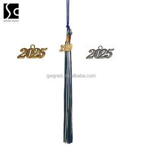 Hải Quân/Vàng hai màu bị chặn màu nắp tốt nghiệp tua 2025 tốt nghiệp dây tua tốt nghiệp tua - Product Image 2