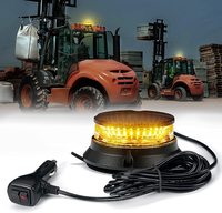 Balise magnétique LED à profil court avec lentille transparente accessoire de pieds à faible aimant pour voitures sur le toit accessoires d'éclairage automatique