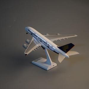 Modèle d'avion en métal moulé sous pression de 32 cm A380 Singapore Airlines avec lumières LED Jouets pour enfants Objets de collection culturels créatifs - Product Image 4