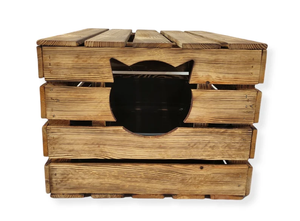 Moderne Bruine Houten Kattenbak Meubels Met Indoor Kattenhuis Bed Warme Huisdierenbedden Veilig Duurzaam Cattery Kattenhuis Binnen - Product Image 6