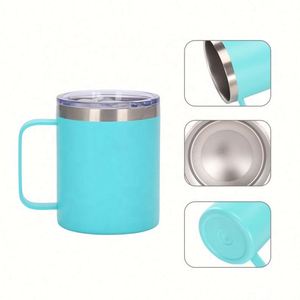 Tazas de Café de Acero Inoxidable Personalizadas de 12oz, 14oz y 16oz, Aisladas al Vacío de Doble Pared con Tapas Deslizantes, Gran Venta - Product Image 4