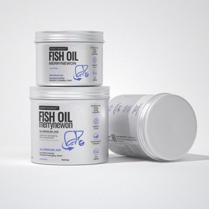 Frasco de Aluminio Vacío con Tapa de Rosca para Cápsulas de Aceite de Pescado Omega 3, Almacenamiento de Softgels, Grado Alimenticio, Materiales Reciclados Premium, Medicina - Product Image 3