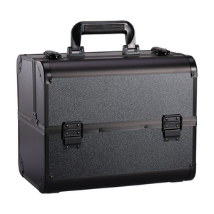 Boîte à cosmétiques professionnelle en alliage d'aluminium sur mesure, grande taille, pour le rangement à domicile, couleur unie, métal. - Product Image 1