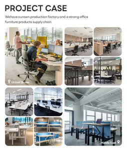 <span class=keywords><strong>Poste</strong></span> de <span class=keywords><strong>travail</strong></span> ergonomique <span class=keywords><strong>assis</strong></span>-<span class=keywords><strong>debout</strong></span> avec bureau réglable en hauteur et panneaux de séparation - Product Image 3