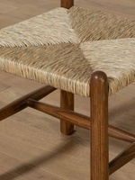 Chaise en rotin tressé en bois massif de style moderne simple Wabi-sabi MYHOME, chaise de salle à manger, chaise de bureau