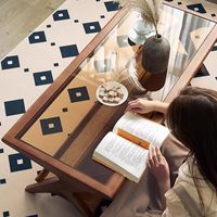 Mesa de Centro Rectangular de Estilo Francés Moderno, Mueble de Madera Ecológico y Duradero para Sala de Estar, Mueble para el Hogar Sencillo y Elegante