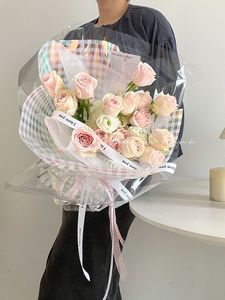 Fábrica al por mayor personalizado Nueva ilusión luciérnaga vidrieras ramo de regalo papel de regalo - Product Image 5