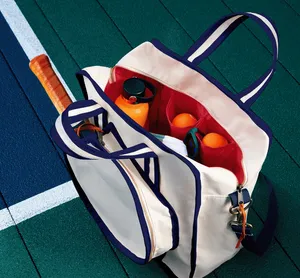 Orbia özel kadın spor Padel çanta Retro klasik yazdırılabilir tuval Tote dayanıklı naylon açık Pickleball aksesuarları kürek çantası