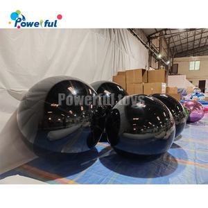 Bola de espejo inflable negra grande Bolas grandes y brillantes Globos de esfera cromada metálica reflectante para decoraciones para fiestas de boda - Product Image 2