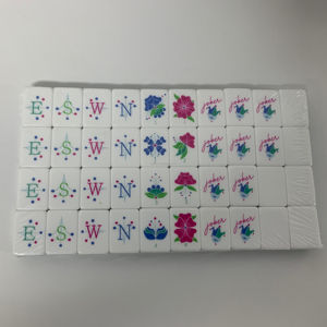 Jeu de Mahjong mignon pour la maison, tuiles de Mahjong américaines et chinoises personnalisées, jeu de Mahjong en acrylique pour le divertissement - Product Image 1