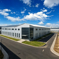 Entrepôt en structure acier sur mesure en gros avec service d'installation sur site pour la cour de stockage des matériaux de chantier