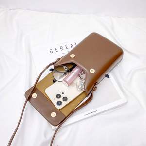 Bolso Bandolera Retro Coreano-Japonés, Unisex, para Teléfono, Mini Bolso Tipo Cubo, Estilo Minimalista Urbano - Product Image 2