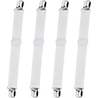 Clips de jambe pour pantalon de moto, sangles élastiques robustes, pinces nickelées, polyester/nylon durable pour bottes de femme