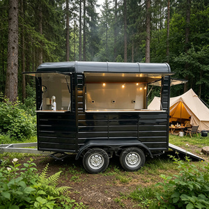 Remolque elegante con ventana de exhibición y cocina completa para catering al aire libre, tipo Horse Box Food Truck - Product Image 5