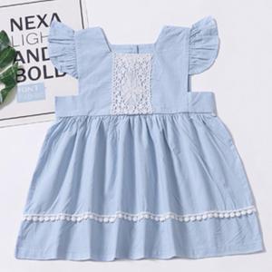 Robe à manches papillon florale pour enfants de 1 an, avec dentelle, vente en gros du Bangladesh, prix abordable, directement de l'usine - Product Image 6