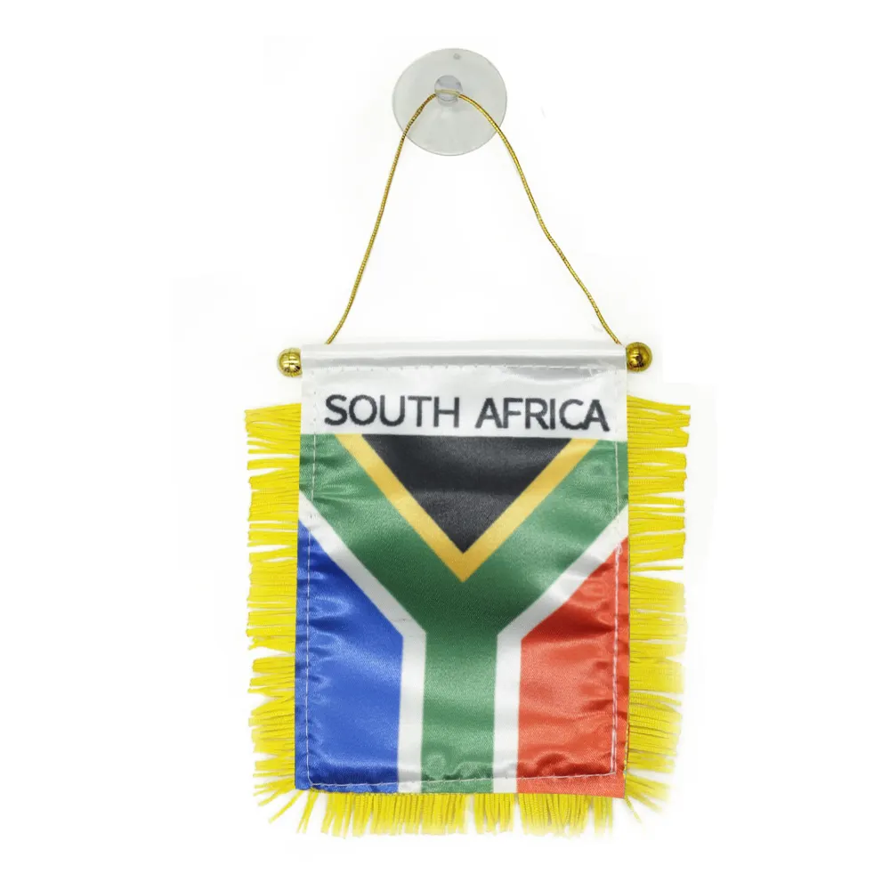 कस्टम लोगो फांसी दक्षिण अफ्रीका के लिए पताका झंडा कार रियरव्यू मिरर और घर की सजावट