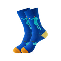 Chaussettes en coton colorées pour hommes, chaussettes unisexes pour le sport et les activités de plein air, chaussettes amusantes à motifs