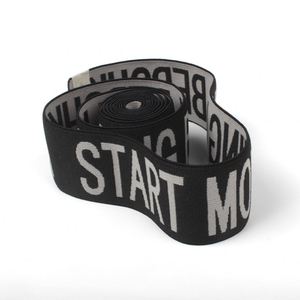 Factory Wholesale Nylon Polyester Spandex Material <b>Elastic</b> Webbing Belt Jacquard LOGO <b>Elastic</b> Waistband - Product Image 2