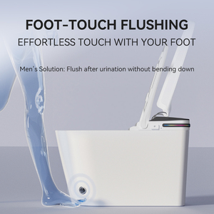 Inodoro Inteligente de Cerámica de Una Pieza con Bidé Integrado y Sistema de Aumento de Presión <span class=keywords><strong>para</strong></span> Baños Residenciales y Comerciales con Baja Presión de Agua - Product Image 4