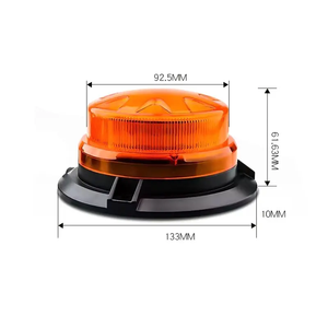 Usine en gros LED balise d'avertissement couverture bleue 12-24V 24W puissance 6000K température de couleur pour camions véhicules d'ingénierie - Product Image 6