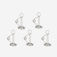 Pieu de fixation extérieur en acier inoxydable pour tentes et auvents, avec corde coupe-vent et boucle à ressort de torsion haute résistance, type pieuvre et pieu arête de poisson