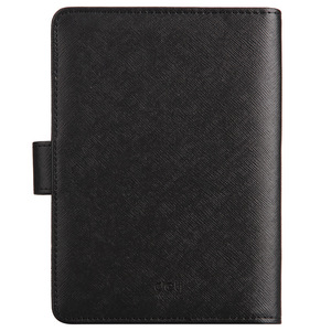 Deli Leather Notebook 7 Inch Loose Leaf Business Office Portable Notebook Black Cover 48KPU - Product Image 4