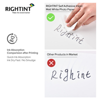Papier autocollant imprimable Memjet 90 g/m², papier photo brillant blanc, matériau d'étiquetage jet d'encre auto-adhésif pour imprimantes d'emballage numérique