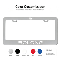 Service OEM ODM BOLONG, cadre de plaque d'immatriculation en plastique ABS standard américain, logo personnalisé, support de plaque d'immatriculation étanche, pièce extérieure de voiture