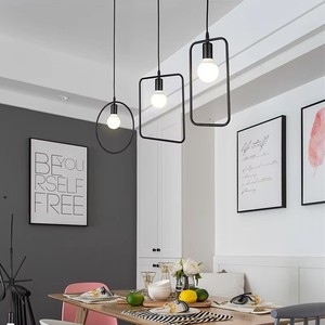 Pendentif décoratif Vintage en métal noir évider diverses formes E27 pour la maison - Product Image 6