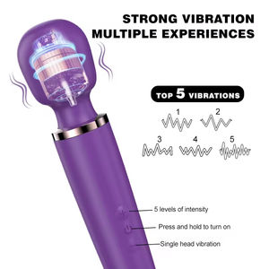 Nouveautés : 3 couleurs, 5 fréquences, intensité réglable, positions variées, baguettes <span class=keywords><strong>de</strong></span> massage vibrantes magiques - Product Image 2