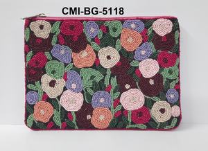 2025 dernière conception perlée à la main pour femmes pochette en tissu avec métal et résine pour la fête et la soirée - Product Image 3