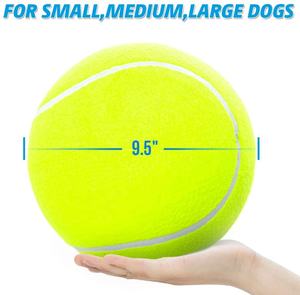 Büyük köpekler için tenis topu 9.5 "şişme dev tenis topları Pet çiğnemek oyuncak köpek tenis topu büyük evcil hayvan oyuncakları komik açık spor - Product Image 2