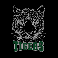Motifs de transfert de tigres en strass personnalisés pour t-shirt