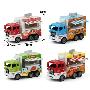 Logotipo personalizado Mini Die Cast Model Car Pull Back Aleación <span class=keywords><strong>de</strong></span> <span class=keywords><strong>juguete</strong></span> Food Truck Niños Diecast Metal Model Car Toys Ice Cream Truck para chico - Product Image 4