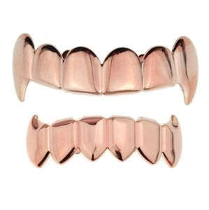 Nouvelle Tendance 2026 : Ensemble de Grillz Dents de Vampire Plaqué <span class=keywords><strong>Or</strong></span> 18K Anti-ternissement - Surface Lisse, Bijoux Dentaires Hip Hop pour Grossistes - Product Image 3