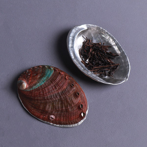 <b>Abalone</b> <b>Shell</b> Tea Scoop Tin Handmade Zen Style Tea Ceremony Tool - Product Image 2