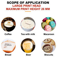 Pena Inkjet Otomatis Portabel XP600 untuk Pencetakan Makanan seperti Roti, Kopi, Bir, DIY Printer Inkjet Satu Warna
