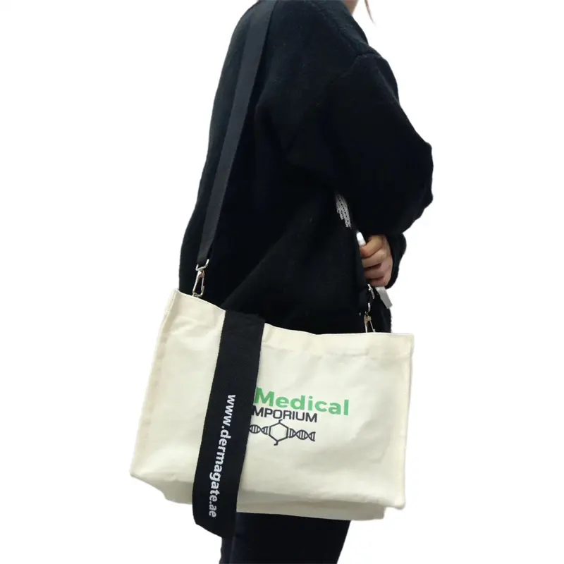 กระเป๋าผ้าใบสะพายข้างสำหรับผู้หญิง, สินค้ามาใหม่กระเป๋าโท้ทใส่ของลำลองพร้อมสายรัดปรับได้เข็มขัดคู่กระเป๋าถือ