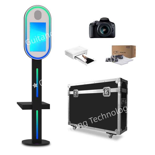 15.6 Inch Metal DSLR Instant Print Photo Booth Machine with Wi-Fi and App Control for Party Events and Tablet Use