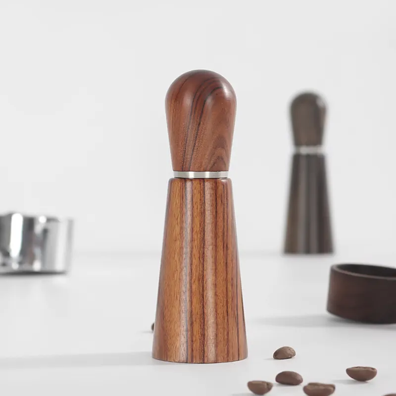 DHPO-compactador de café con aguja, Material de madera, herramienta práctica de polvo suelto para Espresso y café